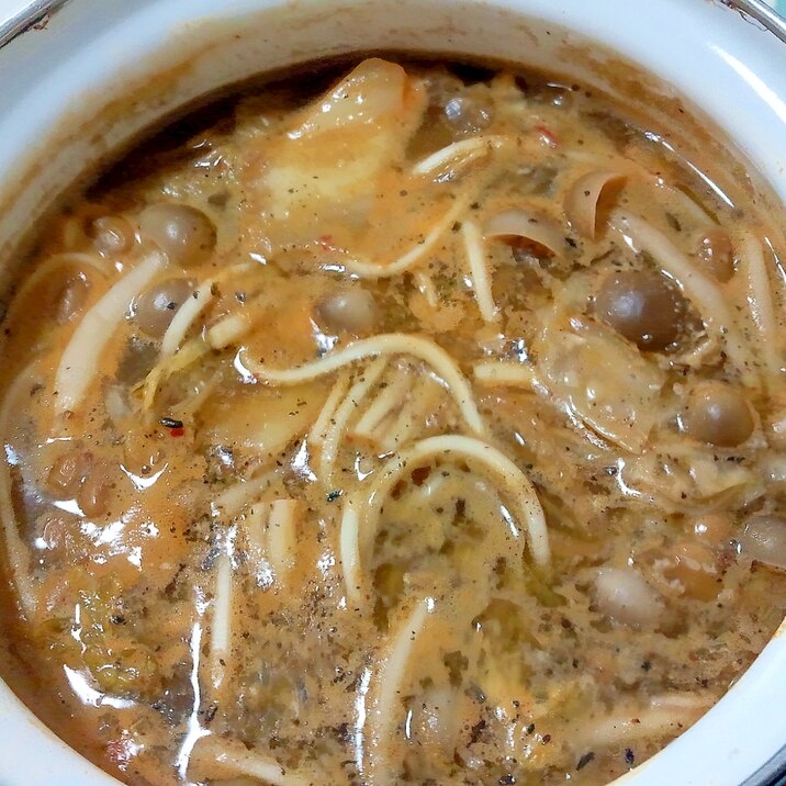 黒ごま納豆キムチにゅうめん＋＋